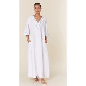 NWT Andie Swim X Fanm Mon Collaboration Kepez Linen Dress White Size Small